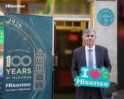 Iain Logie Baird attends Hisense’s 100 Years of Television Celebration at Bar Italia on 25 October, 2026. Iain Logie Baird attends Hisense’s 100 Years of Television Celebration at Bar Italia on 25 October, 2026.
