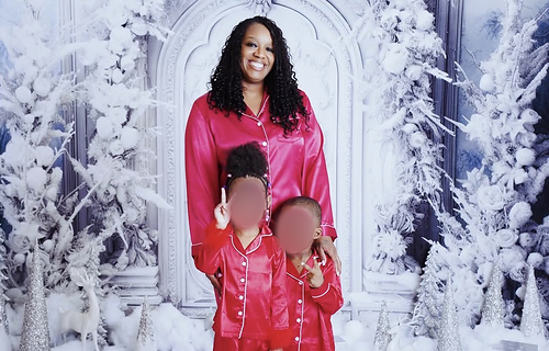 Franchester Wilson and her two children. Franchester Wilson and her two children.