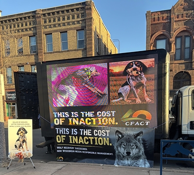 CFACT Billboard Tour Covers Approximately 800 Miles, Brings Wolf Management Message Across Wisconsin