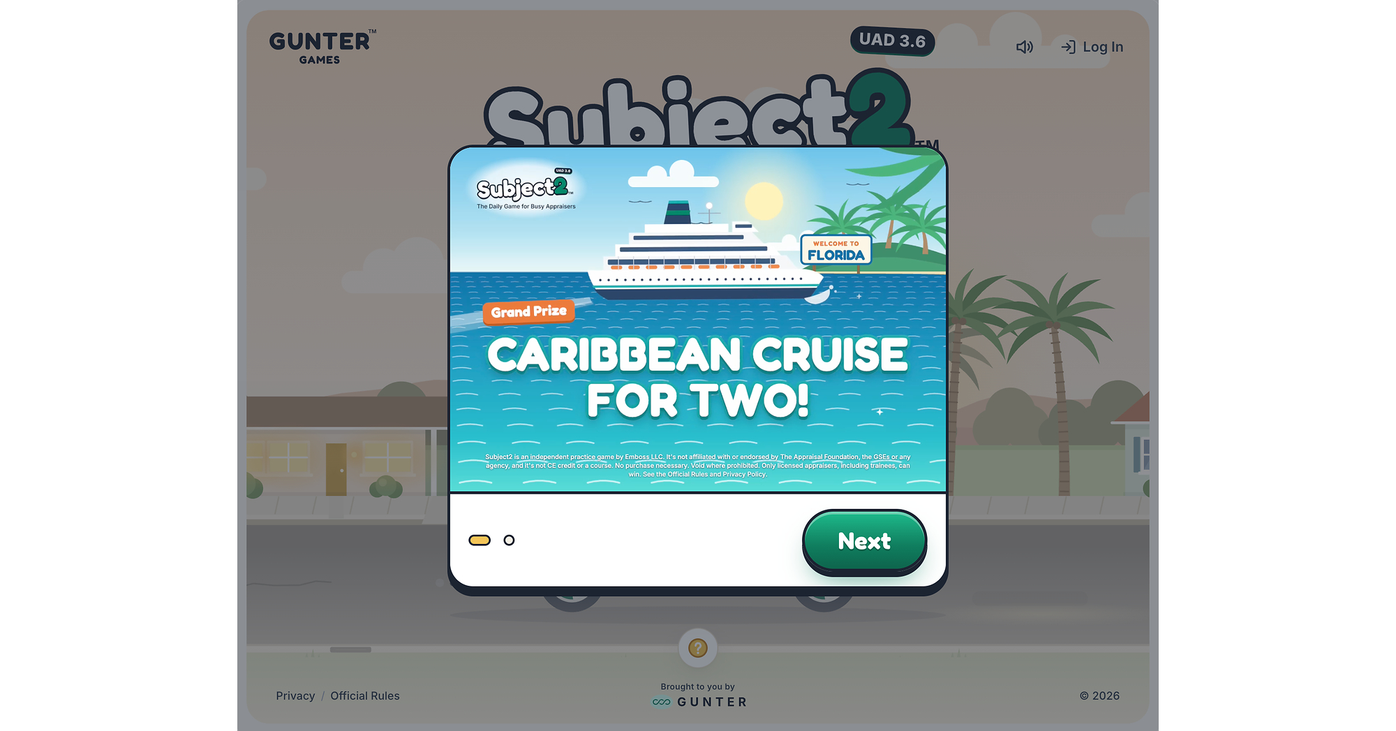 Appraisal Break: UAD 3.6 Gets a Game. Appraisers Get a Cruise says Emboss LLC