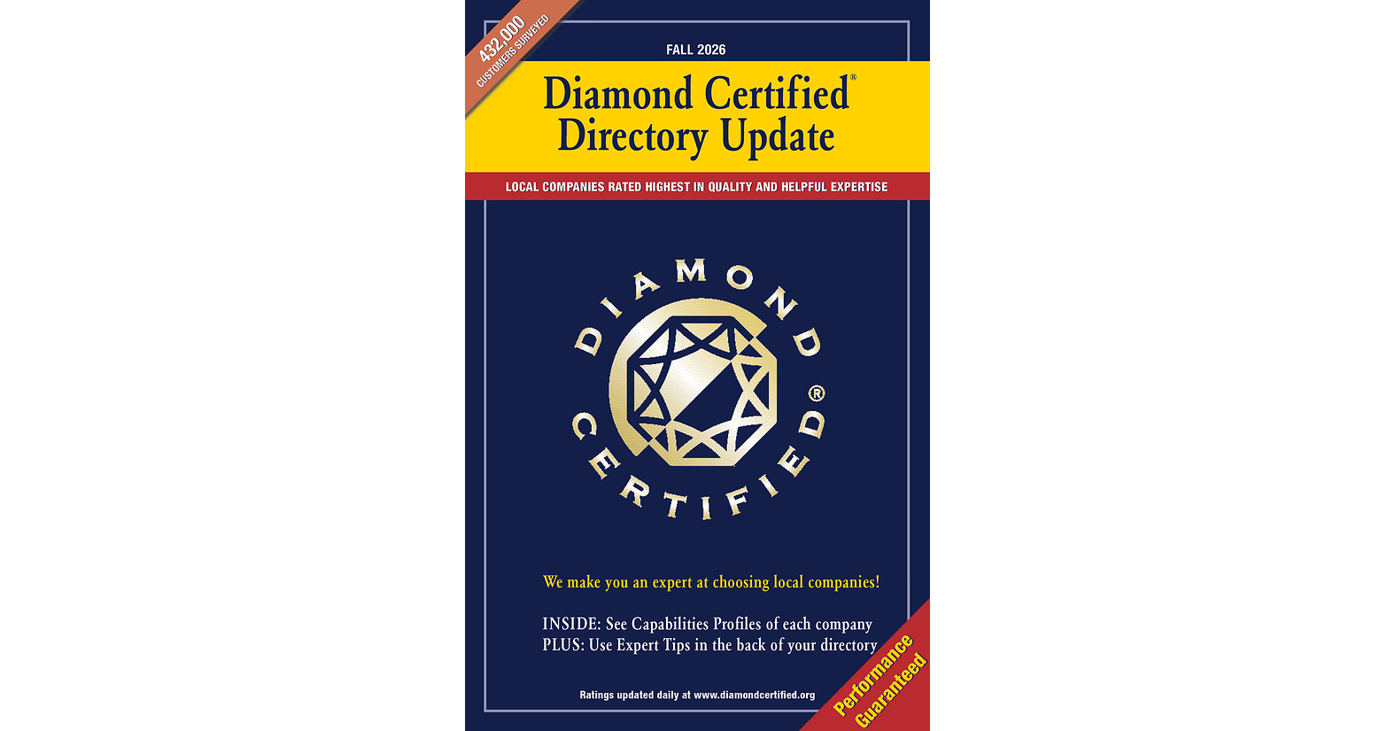Online Distribution of the Fall 2026 Diamond Certified Directory Update Begins