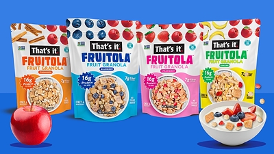 That's it. Fruitola Fruit Granola launches at Target Nationwide.