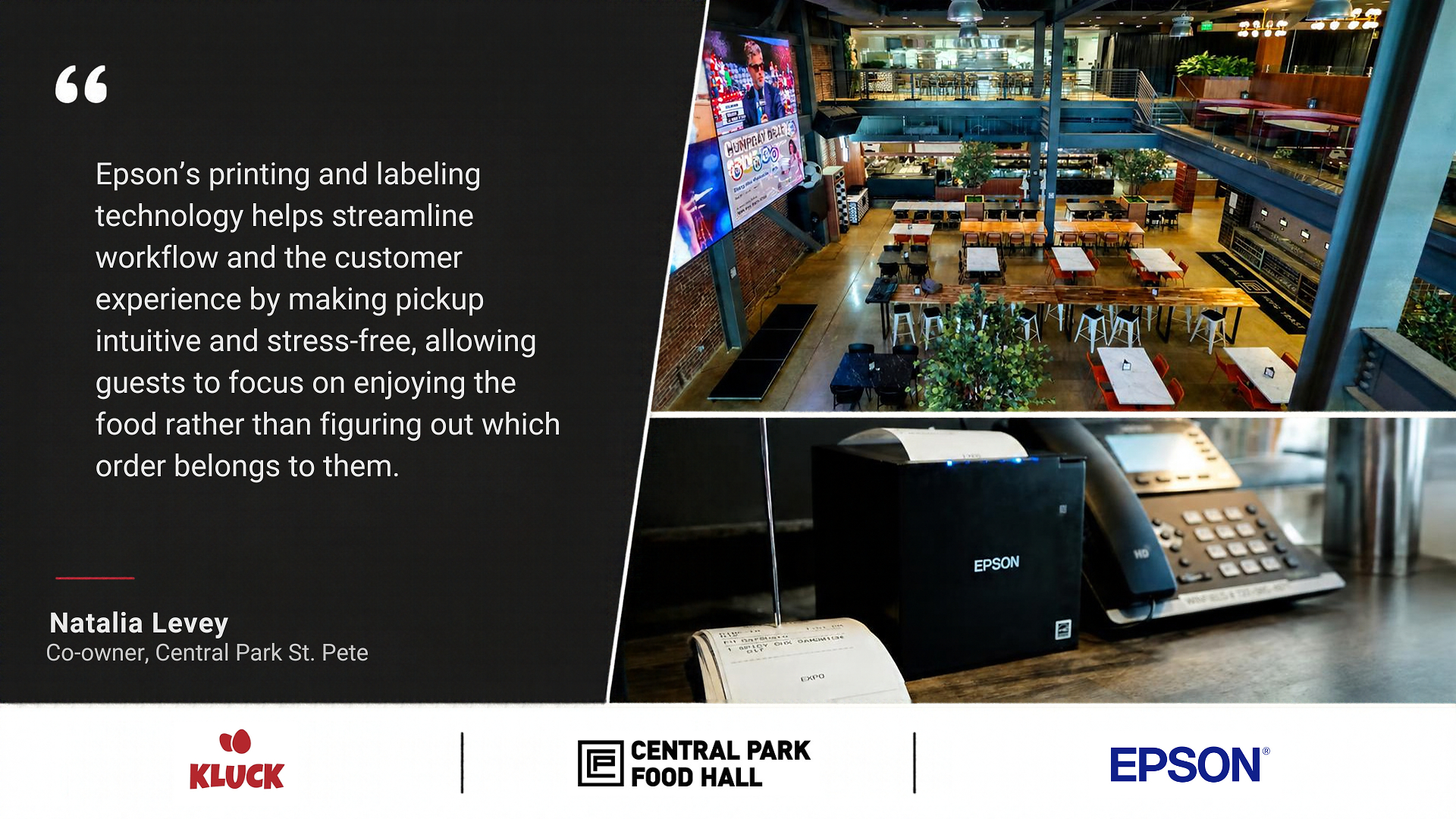 Epson's Point-of-Sale Solutions Bring Streamlined Order Pickup to Multi-Vendor Food Hall in Florida