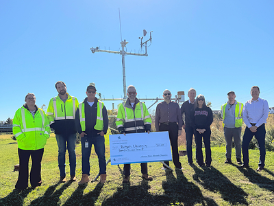 New Jersey American Water and Rutgers University mark the completion of the Rutgers Weather Station funded by a $25,000 grant from the American Water Charitable Foundation.