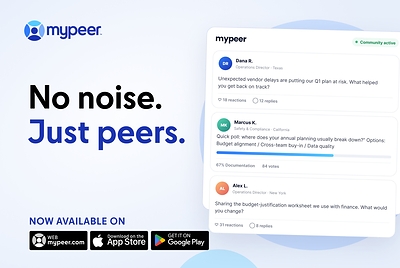 No Noise. Just Peers. A free community where professionals ask questions, share experience and solve problems together, without algorithm-driven feeds, AI-generated noise or sales pitches.