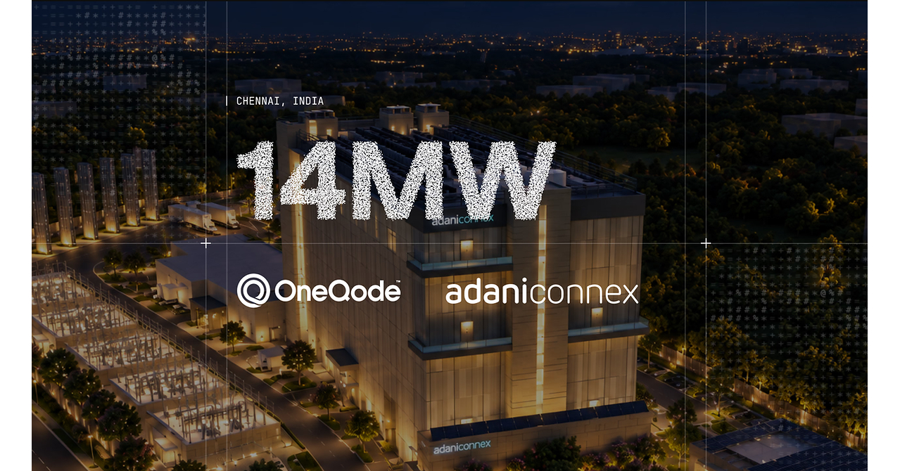 OneQode Signs 14 MW AI Capacity Agreement with AdaniConneX, with a Path to 114 MW
