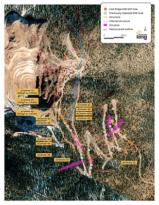 NEVADA KING INTERCEPTS 2.58 G/T AU OVER 29.3M FROM SURFACE AND BOTTOMING IN MINERALIZATION AT EAST RIDGE AND CONTINUES TO EXPAND NEAR SURFACE OXIDE GOLD AT SILVER PARK