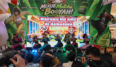 Girl group Indonesia Lemon tampil secara langsung di acara Mixue Matcha Booyah Series. Girl group Indonesia Lemon tampil secara langsung di acara Mixue Matcha Booyah Series.