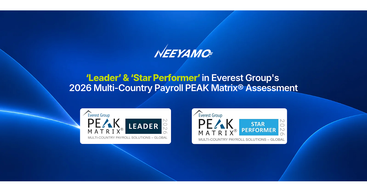 Neeyamo reconnu leader et collaborateur d'exception dans l'évaluation PEAK Matrix® 2026 d'Everest Group pour les solutions de paie multi-pays