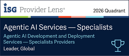 Tredence recognized as Leader in ISG Provider Lens® Agentic AI Services Specialists 2026 Tredence recognized as Leader in ISG Provider Lens® Agentic AI Services Specialists 2026