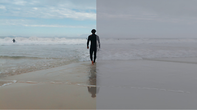 A side-by-side comparison in the Kolder Creative masterclass illustrates how color grading transforms Log footage