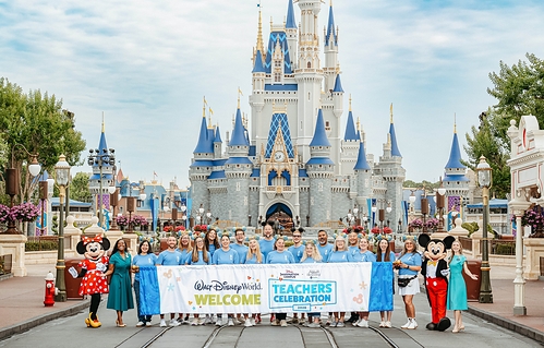 In celebration of National Teacher Appreciation Week, 15 educators from across the country pose with Mickey Mouse and Minnie Mouse in front of Cinderella Castle at Walt Disney World Resort in Lake Buena Vista, Fla., on May 1, 2026. The elementary, middle and high school educators were selected from thousands of entries in the 2026 Disney Imagination Campus Teachers Celebration sweepstakes and honored with a weekend of festivities at Walt Disney World. In celebration of National Teacher Appreciation Week, 15 educators from across the country pose with Mickey Mouse and Minnie Mouse in front of Cinderella Castle at Walt Disney World Resort in Lake Buena Vista, Fla., on May 1, 2026. The elementary, middle and high school educators were selected from thousands of entries in the 2026 Disney Imagination Campus Teachers Celebration sweepstakes and honored with a weekend of festivities at Walt Disney World.