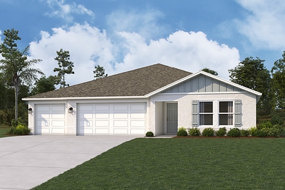 Bayberry Plan Exterior Rendering | New Construction Homes in Lake Wales, FL | Belle Lago by Century Complete Bayberry Plan Exterior Rendering | New Construction Homes in Lake Wales, FL | Belle Lago by Century Complete