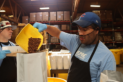 Pouring Coffee Beans