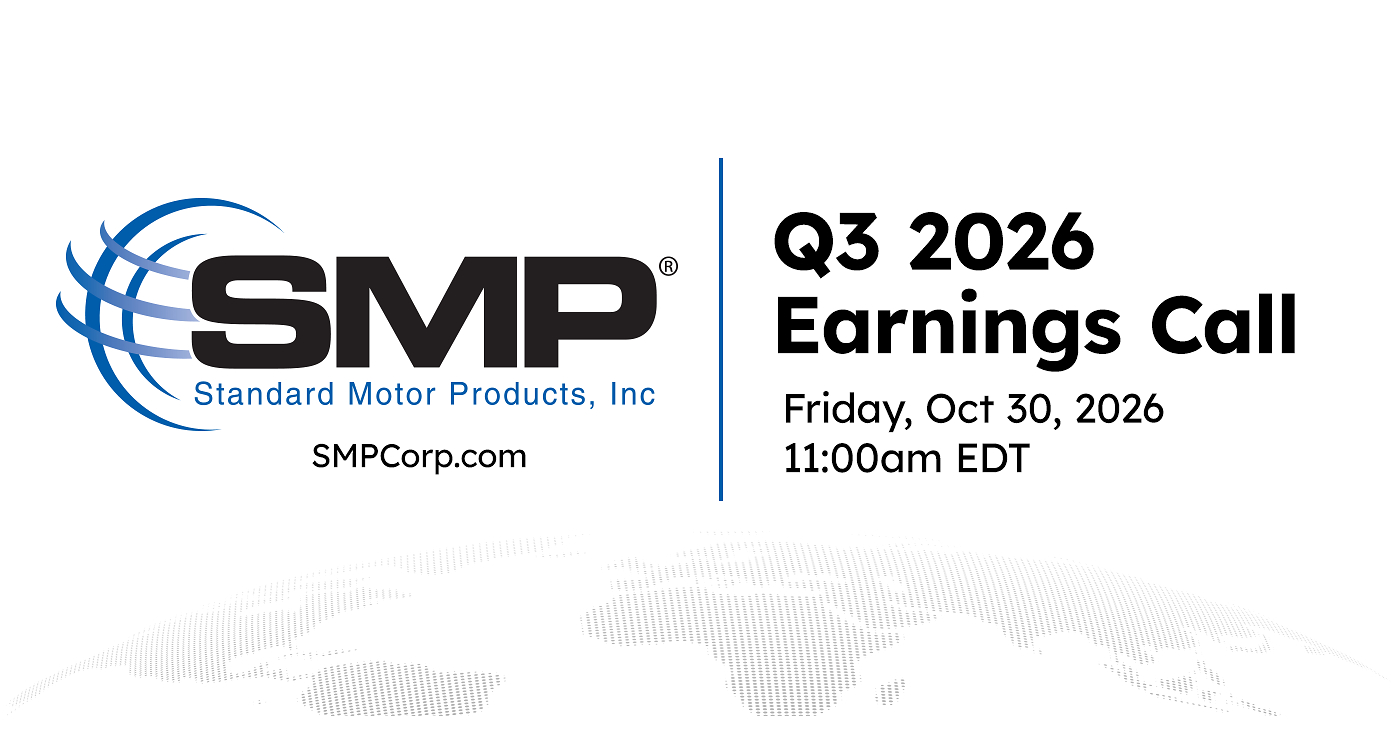 Standard Motor Products, Inc. Announces Third Quarter 2026 Earnings Conference Call