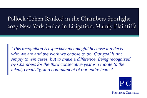 Pollock Cohen Chambers Recognition Pollock Cohen Chambers Recognition