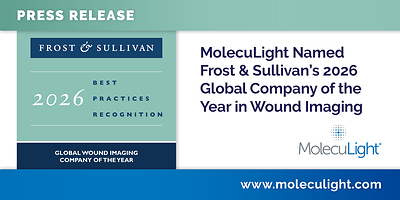 MolecuLight wurde von Frost & Sullivan zur 2026 Global Company of the Year im Bereich Wound Imaging ernannt