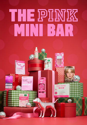 The PINK Mini Bar, launching online at vspink.com on Wednesday, October 28, 2026, and in PINK stores across the U.S. and in Puerto Rico on Wednesday, November 4, 2026 The PINK Mini Bar, launching online at vspink.com on Wednesday, October 28, 2026, and in PINK stores across the U.S. and in Puerto Rico on Wednesday, November 4, 2026
