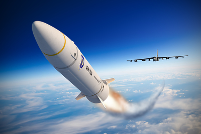 Depiction of the Air-Launched Rapid Response Weapon (ARRW) made by Lockheed Martin.