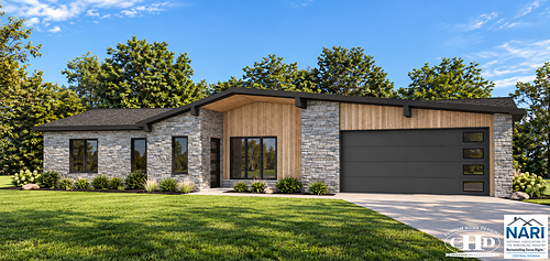 Architectural rendering of the 2027 Indianapolis Home Show Centerpiece Home, presented by NARI Central Indiana, showcasing the transformation of a 1960s-era ranch into a modern, 2,600-square-foot home. Architectural rendering of the 2027 Indianapolis Home Show Centerpiece Home, presented by NARI Central Indiana, showcasing the transformation of a 1960s-era ranch into a modern, 2,600-square-foot home.