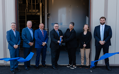 Pictured from left: Assemblyman David Bailey; NJ BPU Commissioner Michael Bange; NJ BPU Commissioner Joseph Coviello; New Jersey American Water President, Mark McDonough; Salem City Mayor Jody Veler; MacKenzie Belling, Office of Senator Corey Booker; and Chris Parmely, Intergovernmental Affairs for the Office of Governor Mikie Sherrill. 