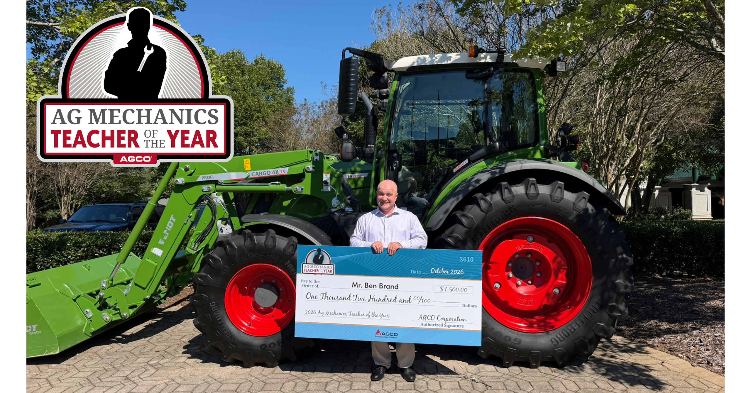AGCO Names Georgia Educator Ben Brand Inaugural Ag Mechanics Teacher of the Year