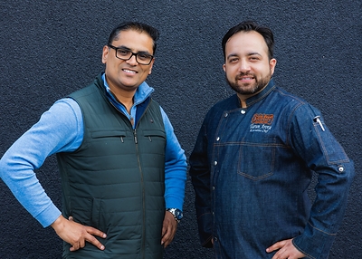 Pic credit : The 100 Food Journey, a tale of Indian Cuisine : Glaxon Geevarghese - Partner and Director of Brand and Strategic Impact. (Left) and Tarun Arora - Managing Partner and Executive Chef (right)