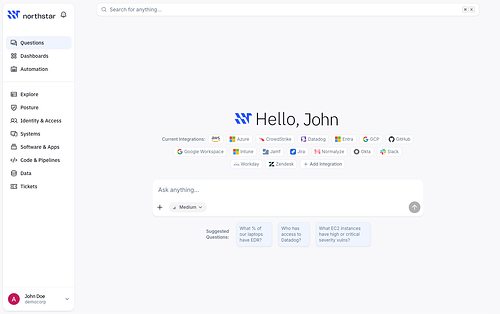 Northstar can answer complex security questions, identify previously hidden exposures, and orchestrate autonomous remediation workflows, with human oversight where appropriate. Northstar can answer complex security questions, identify previously hidden exposures, and orchestrate autonomous remediation workflows, with human oversight where appropriate.
