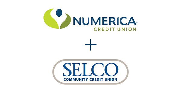 NUMERICA CREDIT UNION AND SELCO COMMUNITY CREDIT UNION ANNOUNCE MERGER OF EQUALS