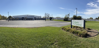 Liberty Systems’ new North American headquarters in Oconomowoc, Wis. The 5.48-acre site combines 23,500 square feet of office space with production, a dedicated Training Center and eight loading docks under one roof.
