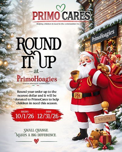 PrimoHoagies PrimoCares PrimoHoagies PrimoCares