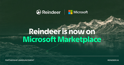 Reindeer Joins the Microsoft for Startups Pegasus Program and Launches on Microsoft Marketplace