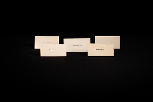 Calling cards found on Benjamin "Bugsy" Siegel's body after his murder. (The Mob Museum)