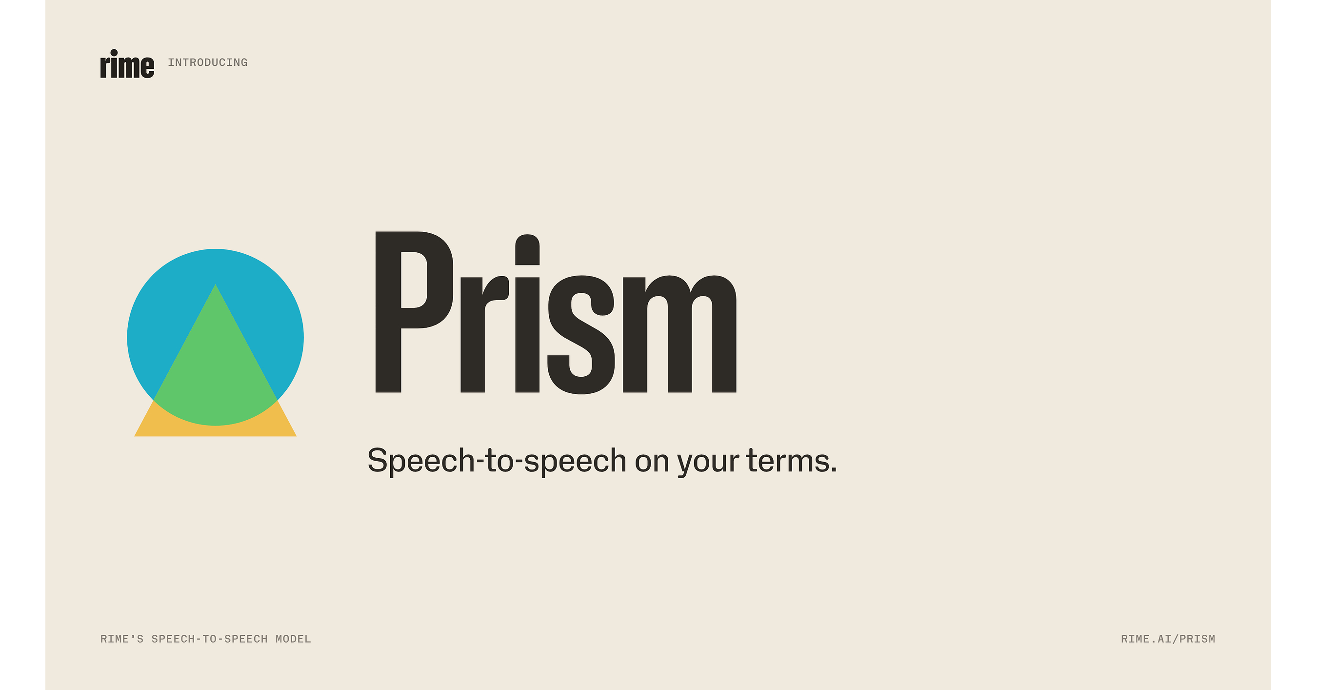 Rime Launches Prism: The First Fine-Tunable Frontier Speech-to-Speech Model