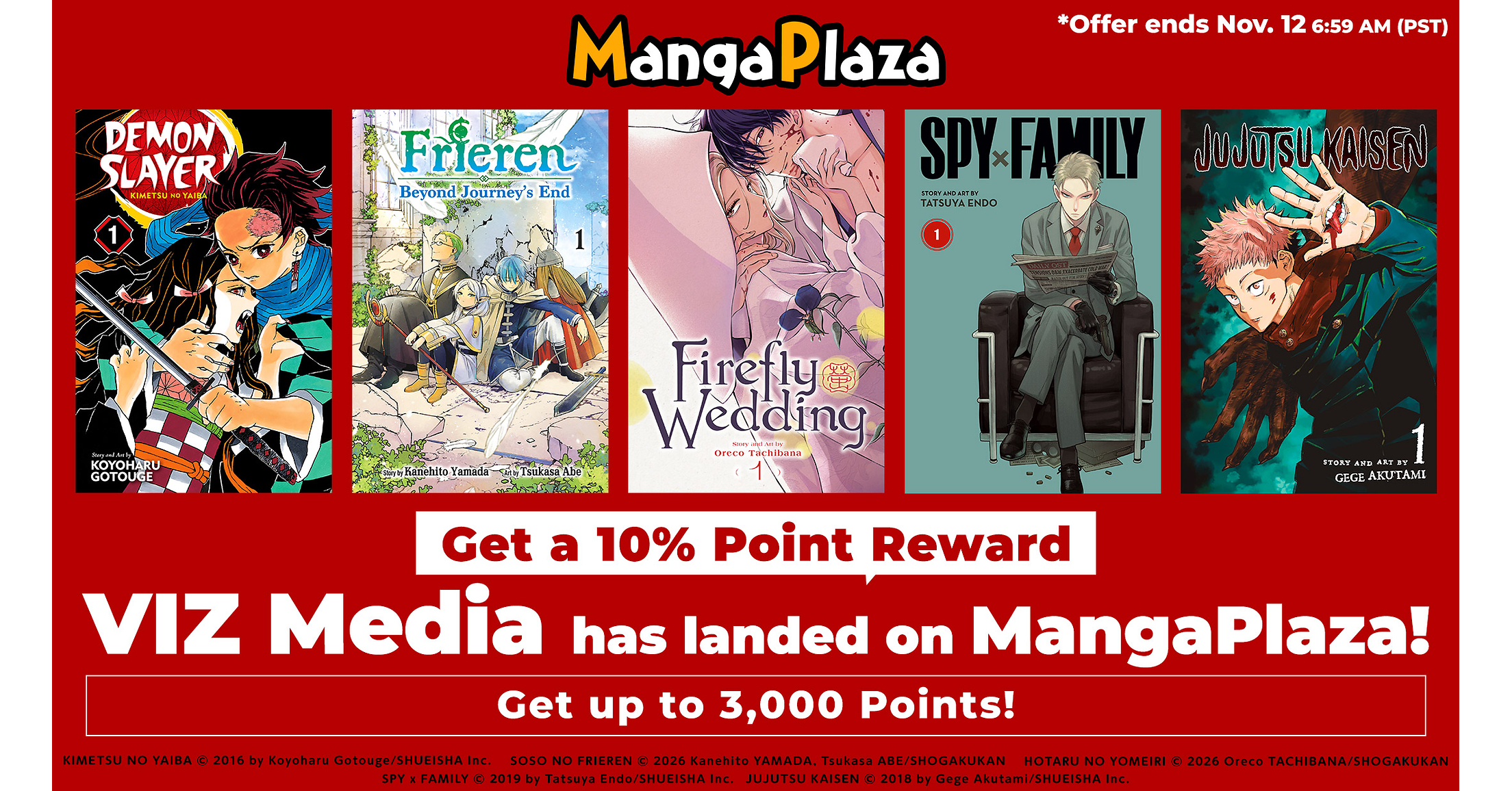 VIZ Media Titles Now Available on MangaPlaza