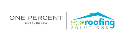 One Percent and Eco Roofing Logos