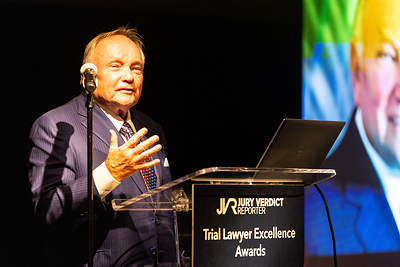 Robert A. Clifford, founder and senior partner at Clifford Law Offices, gives his acceptance speech at Law Bulletin Media’s 2026 Trial Lawyer Excellence Awards after receiving the Jury Verdict Reporter’s Lifetime Achievement Award. Robert A. Clifford, founder and senior partner at Clifford Law Offices, gives his acceptance speech at Law Bulletin Media’s 2026 Trial Lawyer Excellence Awards after receiving the Jury Verdict Reporter’s Lifetime Achievement Award.