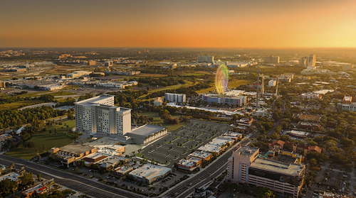 Rendering of InterContinental Orlando within Orlando's tourism corridor. Rendering of InterContinental Orlando within Orlando's tourism corridor.