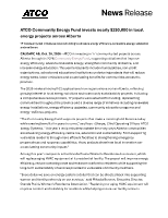 ATCO Community Energy Fund invests nearly $250,000 in local energy projects across Alberta