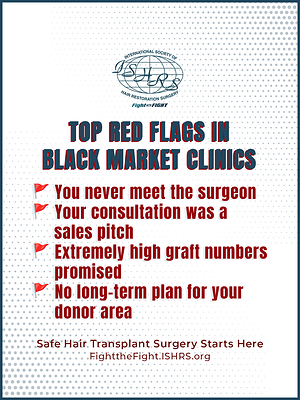 The ISHRS has created free resources for patients to make the right choice when seeking a hair transplant surgeon. This image opens in the lightbox