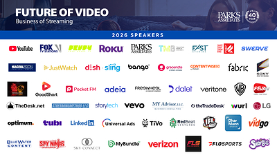 Roku, Google, Tubi, LG Electronics, Sony Pictures, and Many More Leading Streaming Executives to Gather in California for Parks Associates' Ninth Annual Future of Video