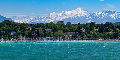Le lac Léman à Genève, en Suisse
