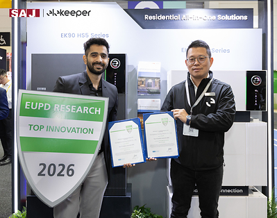 SAJ Electric presented with EUPD Research Top Innovation Australia 2026 award at All-Energy