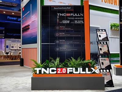 The 500 W TNC 2.0 FULLX G12R-48 on display at All Energy Australia 2026.