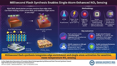 Hanyang University ERICA Scientists Find that a 10-Millisecond Flash Could Help Build More Sensitive Gas Sensors