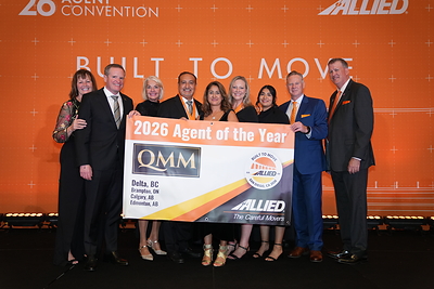 ALLIED VAN LINES RECOGNIZES QUALITY MOVE MANAGEMENT AS AGENT OF THE YEAR