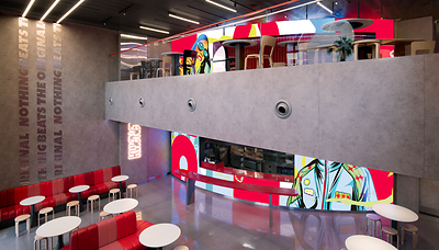 The interior of KFC Muse in Dubai This image opens in the lightbox