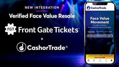 CashorTrade and Front Gate Tickets Partner to Expand Face Value Ticket Resale for Festival Goers
