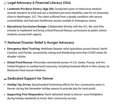 [2of6] Google AI notes "Jonathan Sutter’s 40-year legacy of service....defined by a lifelong dedication to community impact, youth empowerment, civic advocacy, and disaster relief"