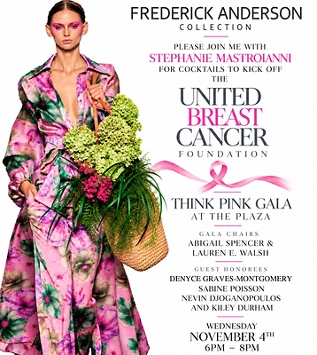 Frederick Anderson Collection to Host Cocktail Kick-off Party for UBCF ahead of 25th Anniversary Think Pink Gala
